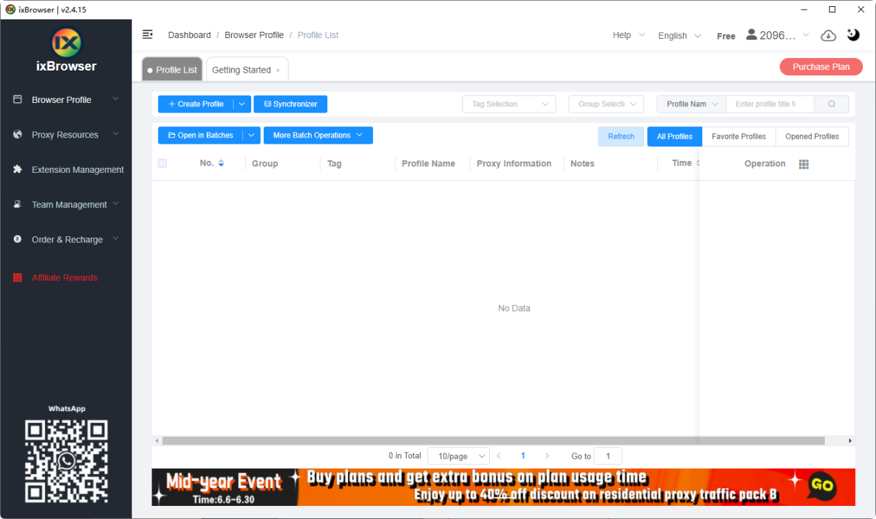 ixBrowser配置IPFLY代理教程